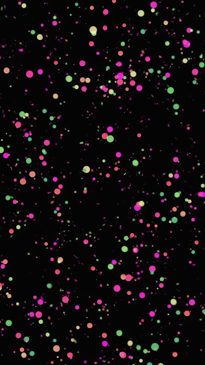 검은색 배경 에 있는 다채로운 콘페티 원