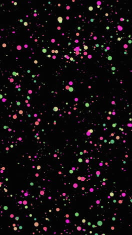 colorful confetti circles on black background