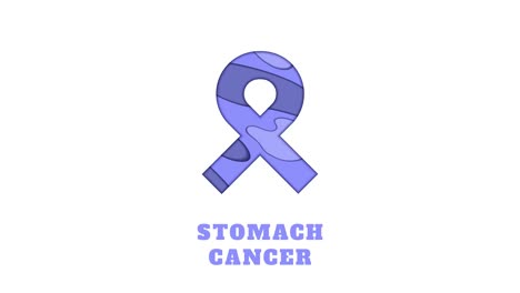 stomach cancer awareness papercut ribbon animation