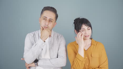 thoughtful couple.