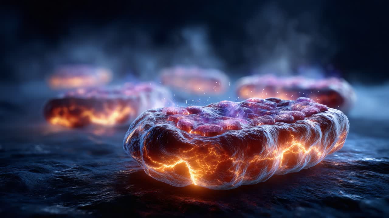 An Immersive Glimpse into an Abstract Realm of Luminous Energy Entities, Showcasing Striking Textures and Vivid Colors Emanating from Mysterious Forms