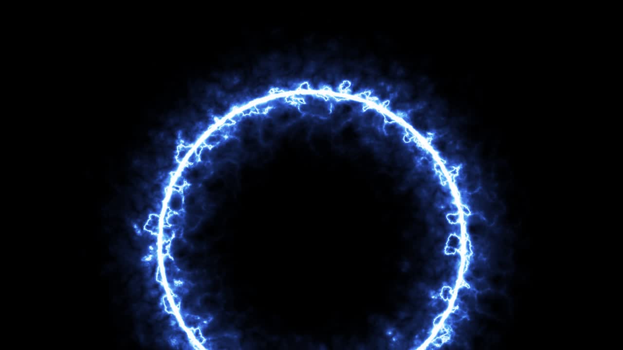 Blue ring glowing electric animation motion graphics