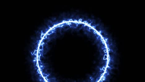 blue ring glowing electric animation motion graphics