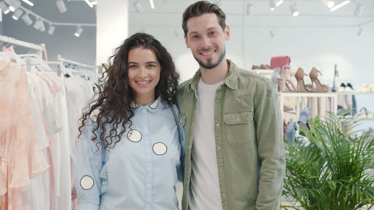 Couple Shopping in a Fashion Store