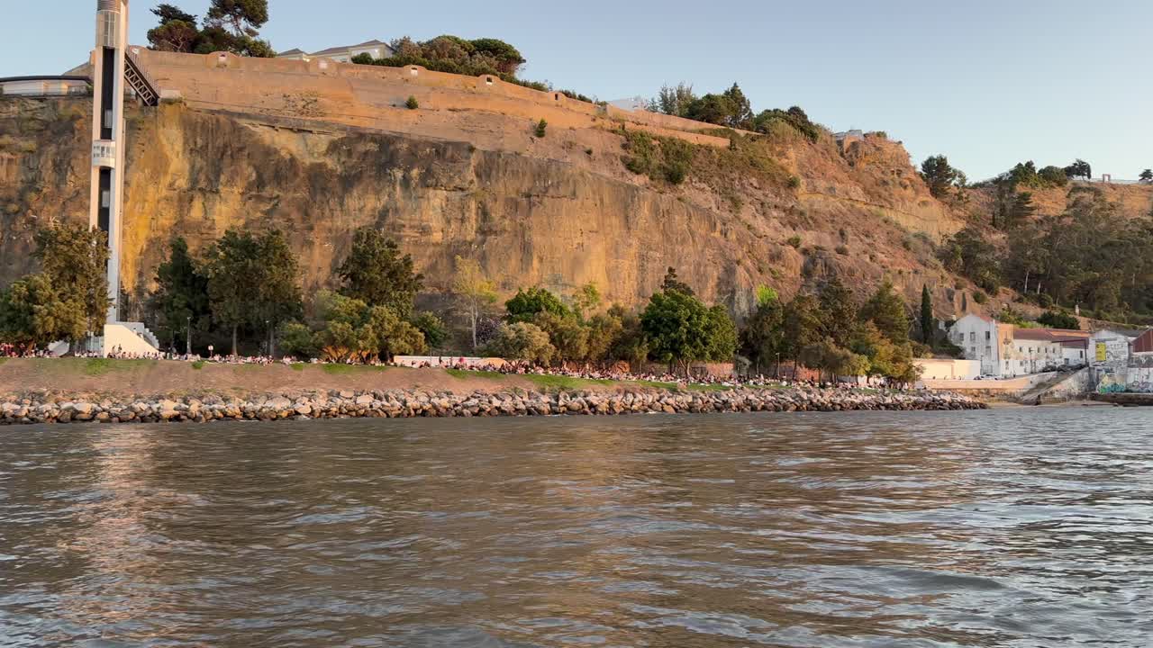 Cliffside View with Water and Architecture