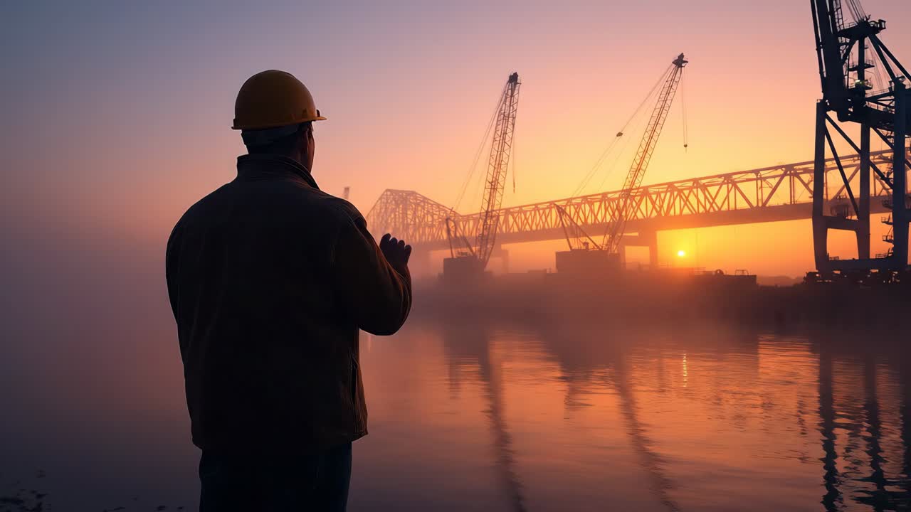Engineer with tablet at construction site