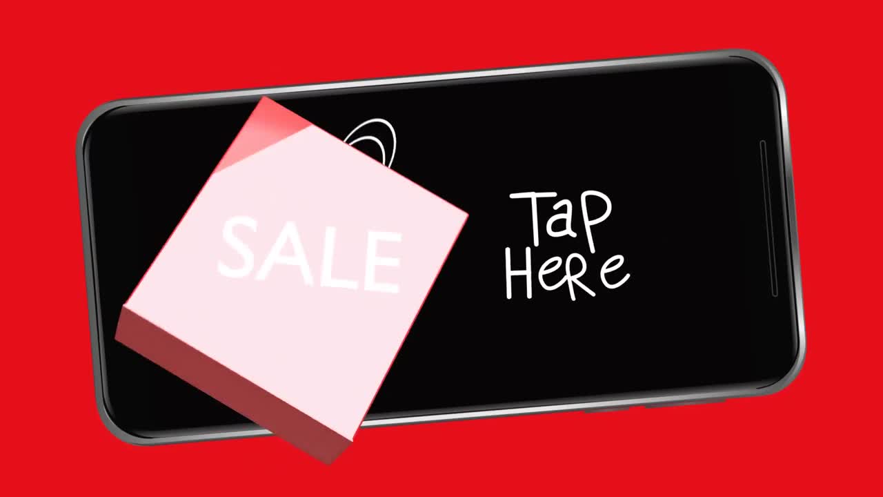 단어의 애니메이션은 스마트 폰의 화면에서 여기  ⁇ 박이는  ⁇ 러