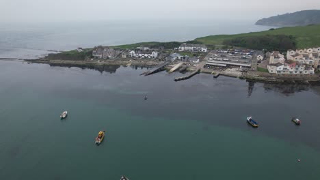 Peveril-Point-Swanage-Dorset-Reino-Unido-Drone-Vista-Aérea