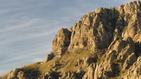 mountainous landscape with rocky peaks