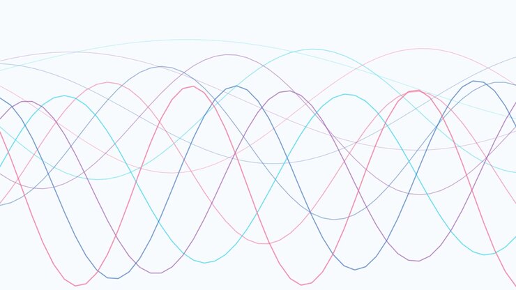 Abstract Animated Sine Waves in Pastel Colors