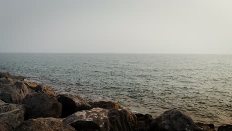 rocky coastline and calm sea