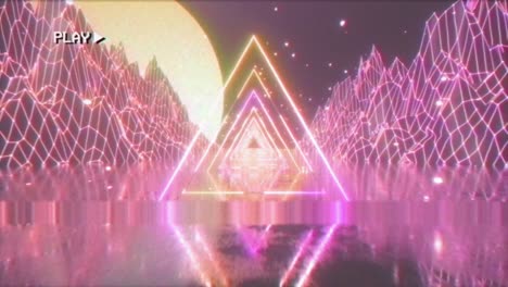 cyberpunk neon tunnel