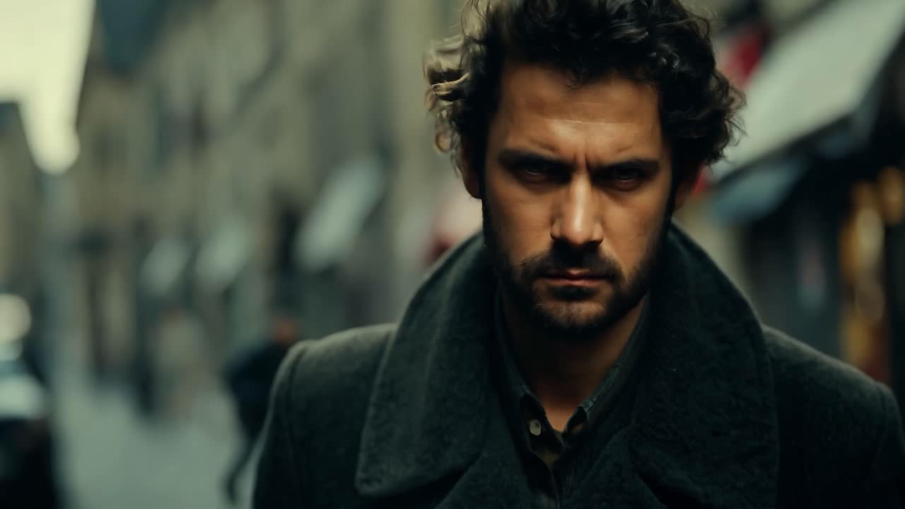 Uomo che cammina per strada in città