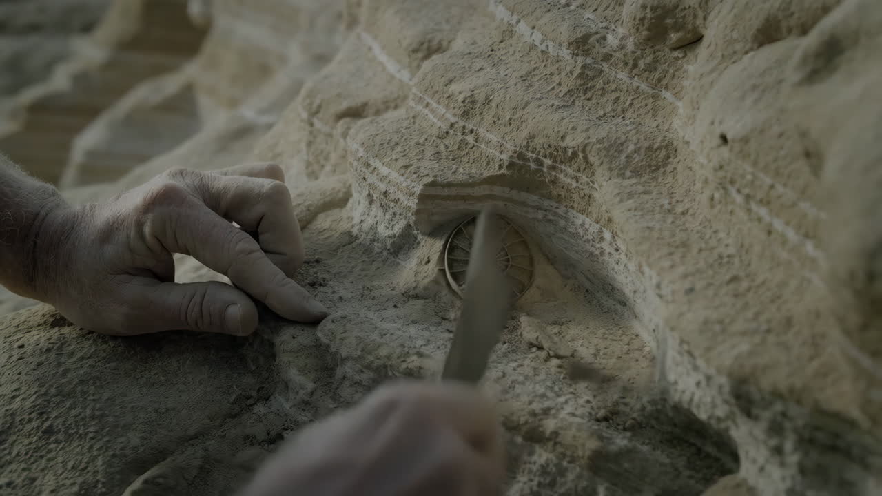 Uncovering an Ancient Fossil from Rock