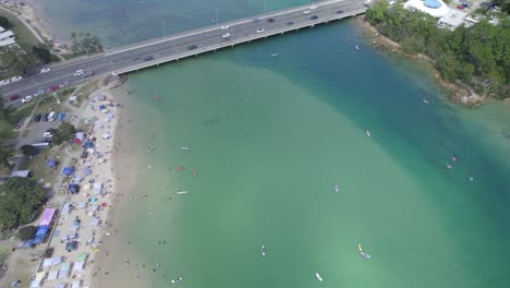 Tallebudgera-Bridge---Gold-Coast---QLD-Australia---Aerial-Reveal-Shot