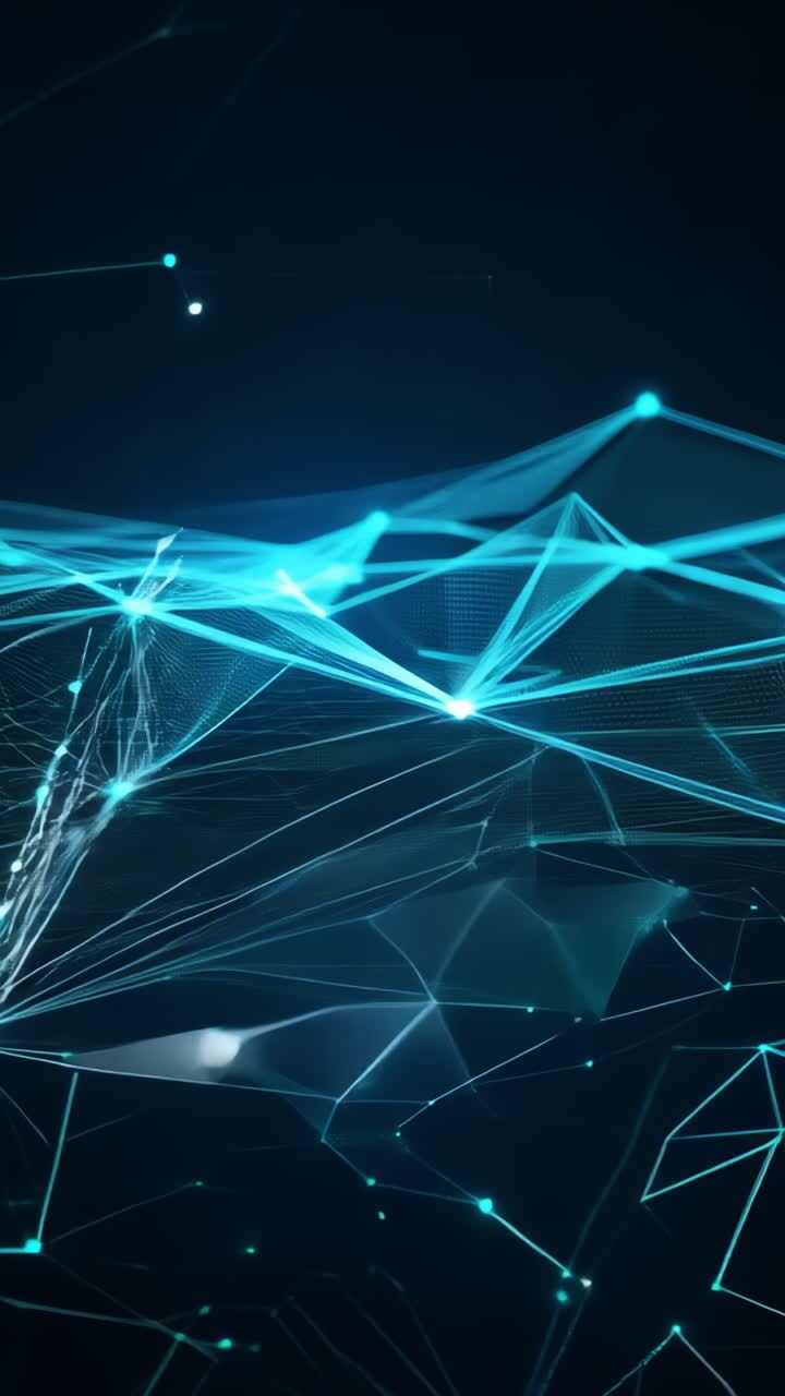 A blue line of lines with a black background. The lines are connected to each other