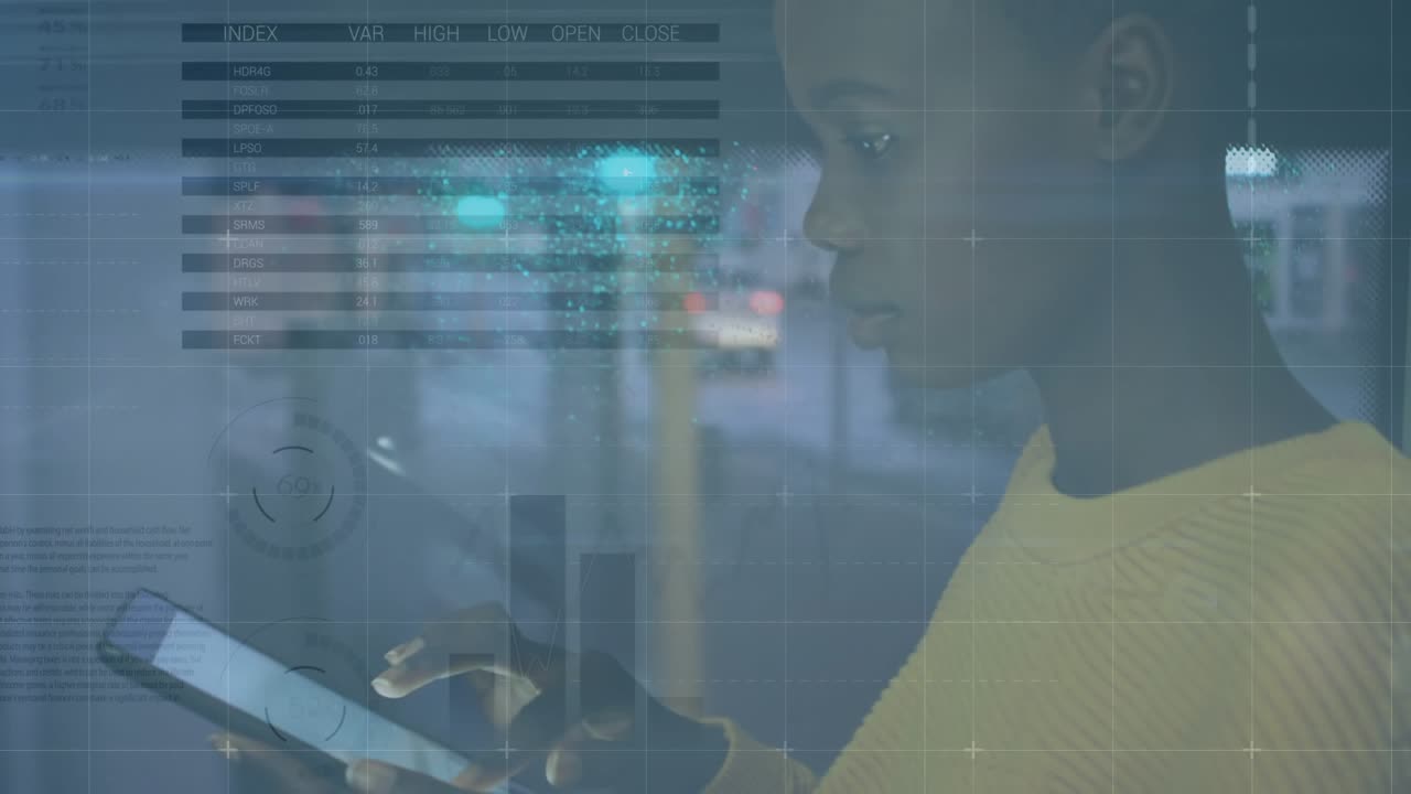 A digital composite of various financial charts