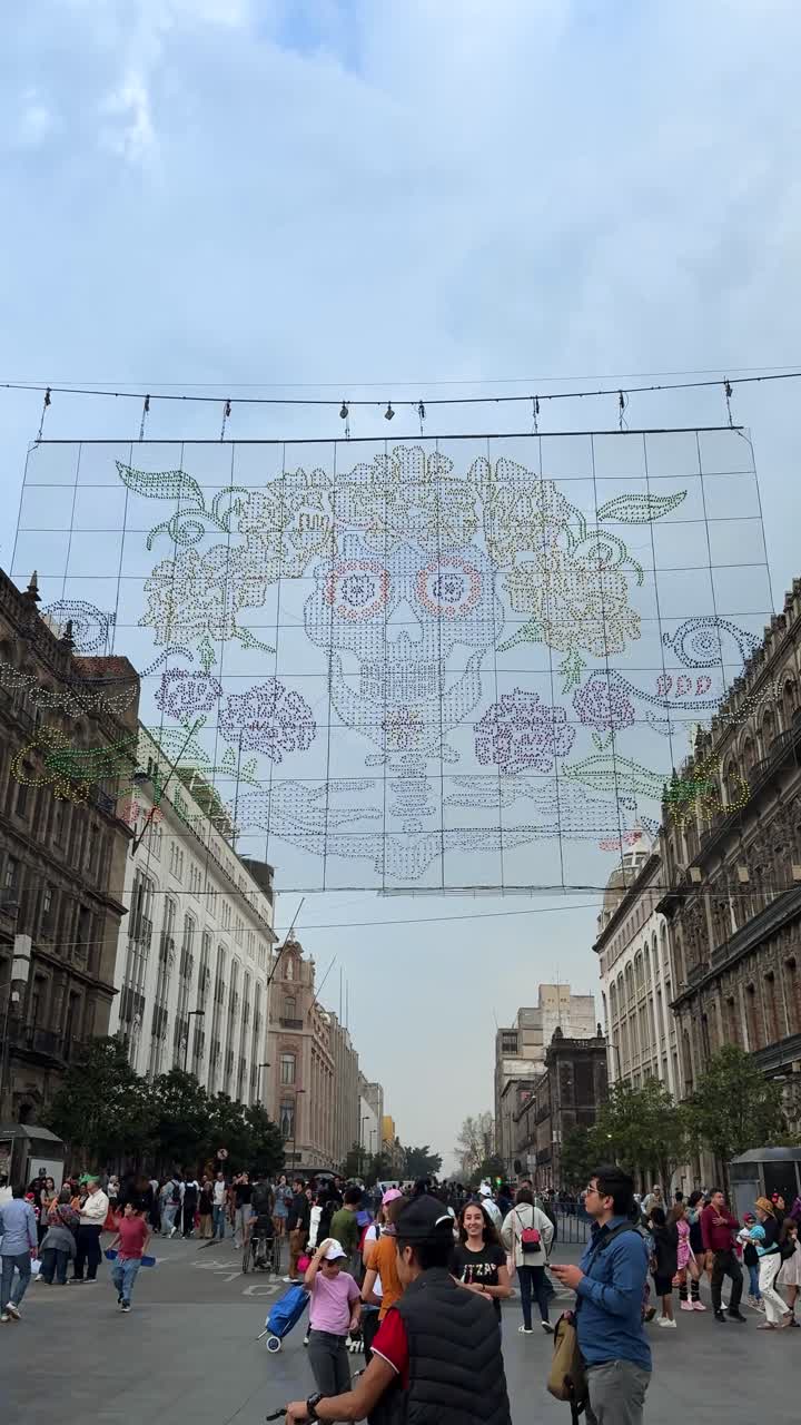 Dia de Muertos Celebration in Mexico City Street