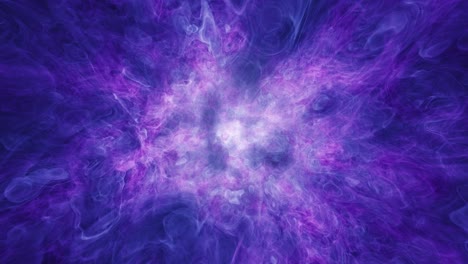 looping supernova explosion of massive abstract purple plasma energy shooting into the galaxy from it's center star core