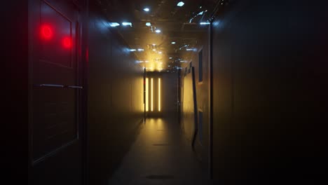 dark futuristic corridor