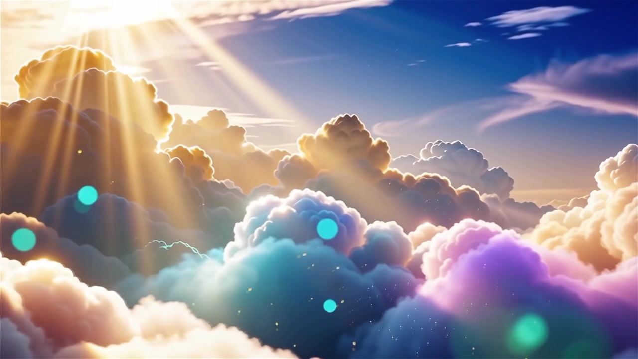 Christian Heavenly Light Worship Background