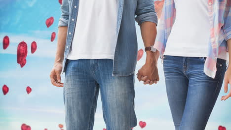 couple holding hands