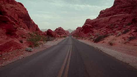 red rock road in valley of fire