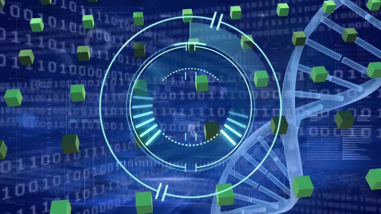 animación del procesamiento de datos científicos en tiempo real