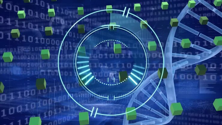 Animation of clock over science data processing
