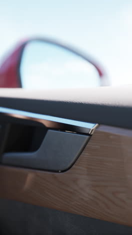 close-up view of a car interior detail