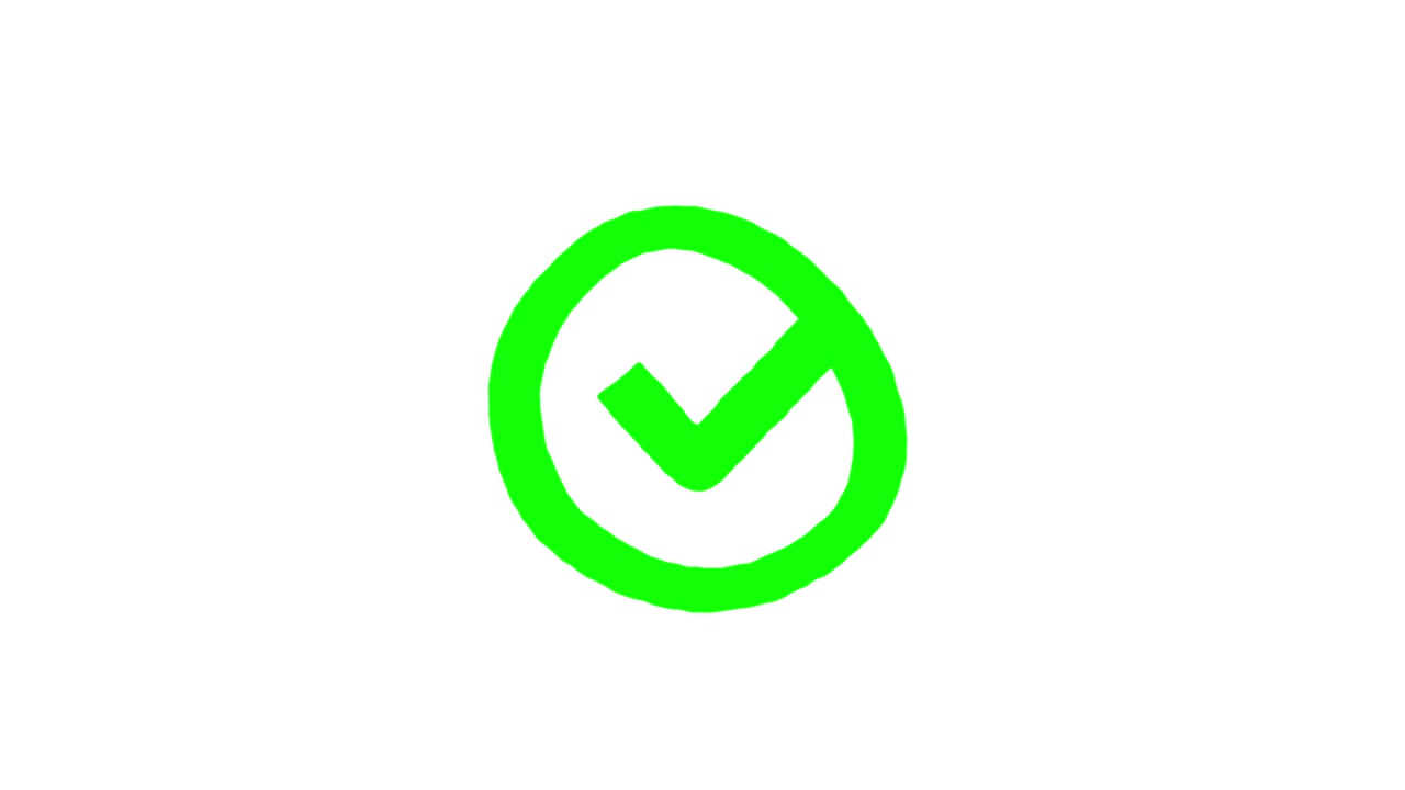 Animated Green Checkmark Icon Appearing in a Circle