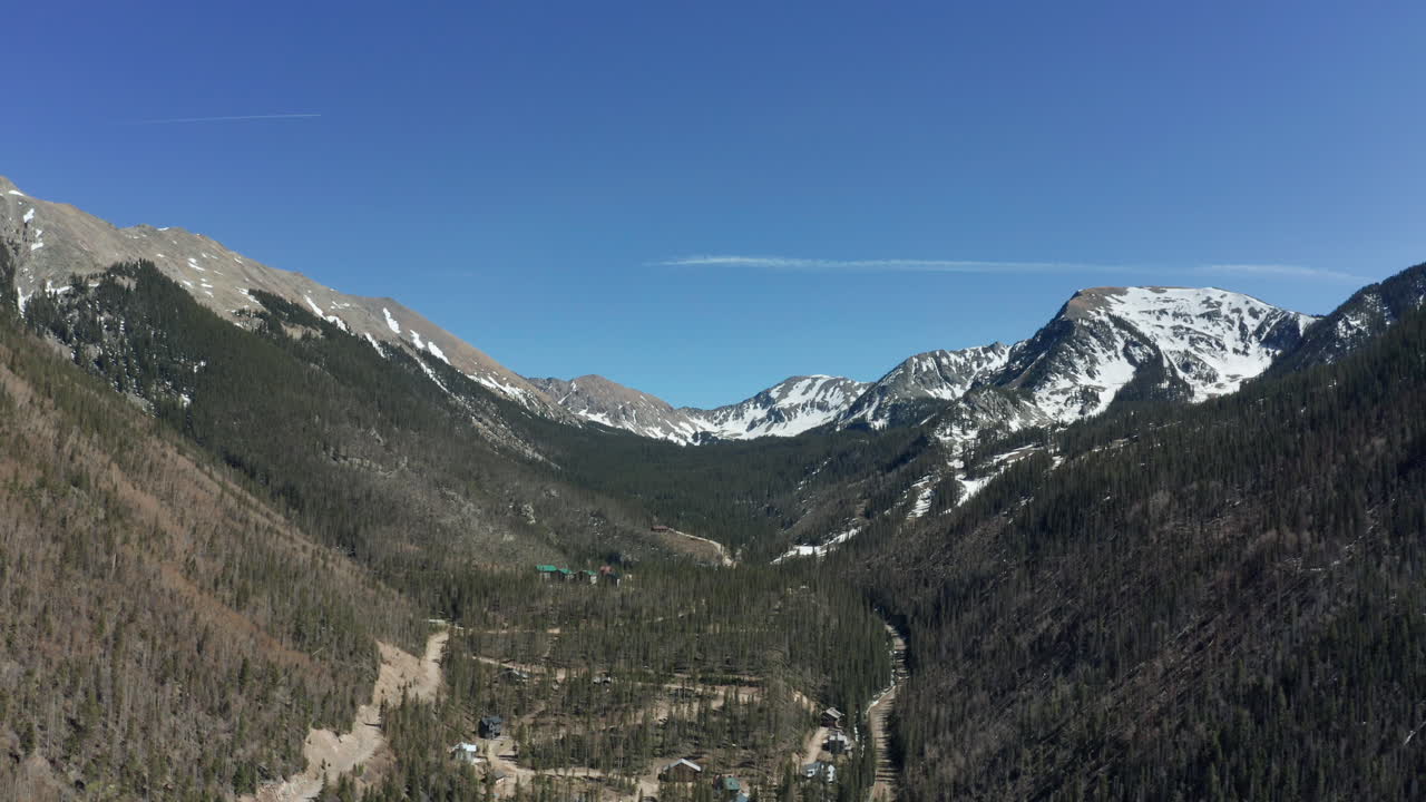 vista aérea en taos ski valley nuevo méxico fuera de temporada