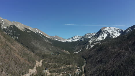 aerial view in taos ski valley new mexico off-season