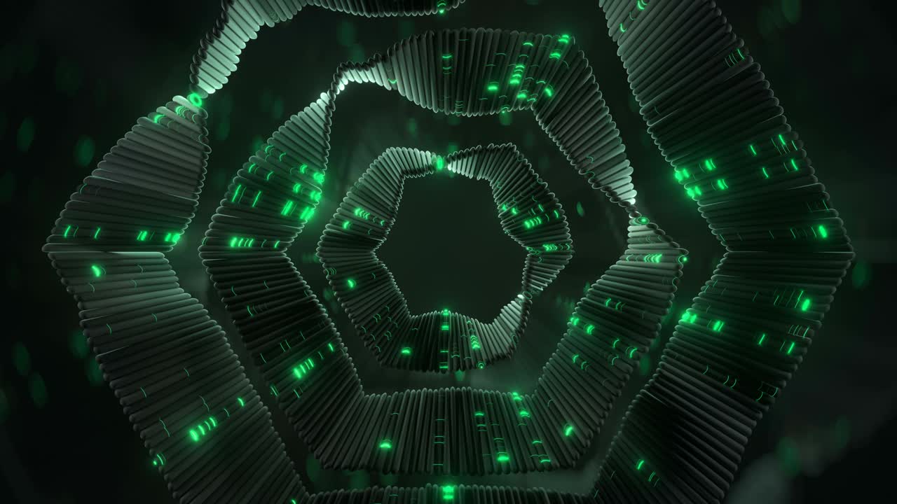 tecnologías futuristas de fondo 3d renderización de animación de bucle sin costuras