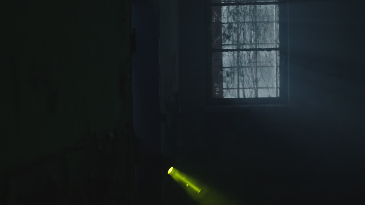 A wounded soldier in the abandoned military complex