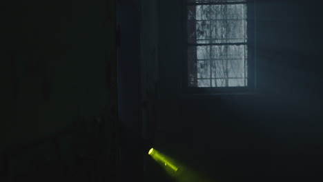 a wounded soldier in the abandoned military complex