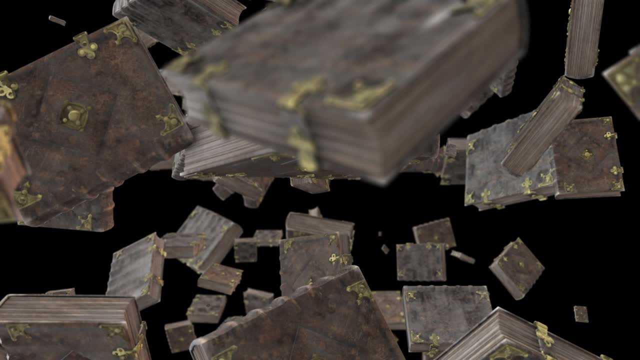 книга падает 4к