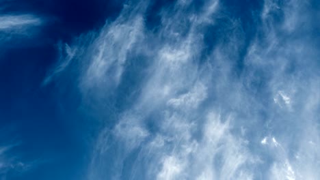 beautiful daytime timelapse of clouds, motion of cirrus clouds, video loop