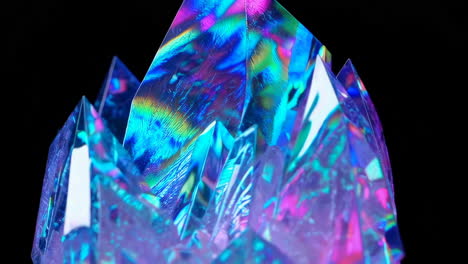 vibrant iridescent crystal abstraction