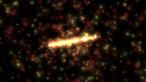 simulazione accelerata dell'esplosione delle particelle del big bang con rotazione dall'alto verso il basso