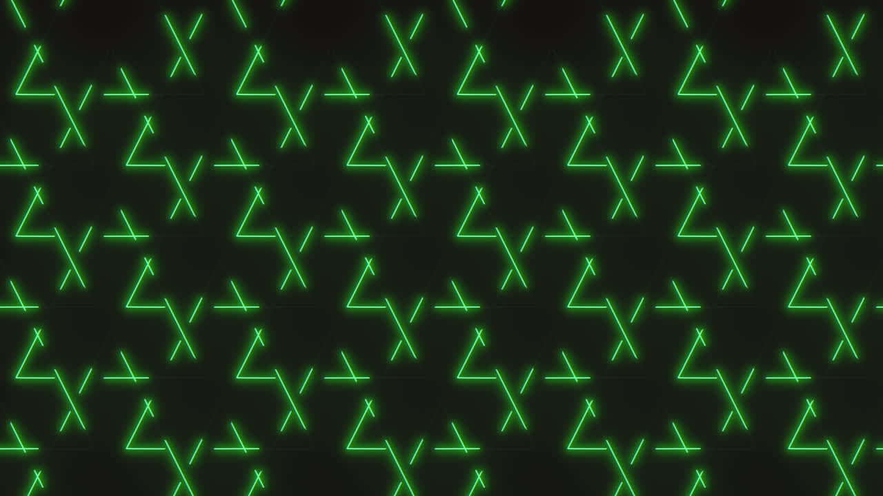 Motivo triangolare astratto verde luminoso: display visivo enigmatico