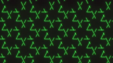 abstract green glowing triangular pattern enigmatic visual display