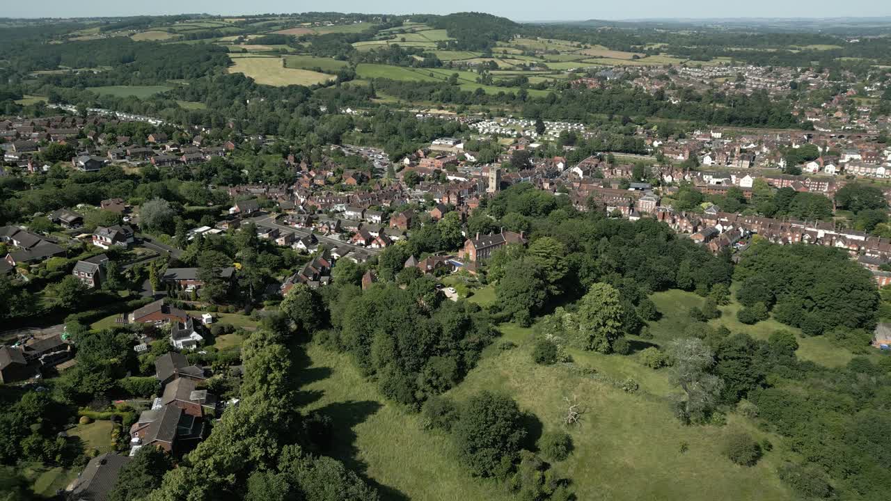 ciudad británica bewdley worcestershire inglaterra paisaje aéreo verano
