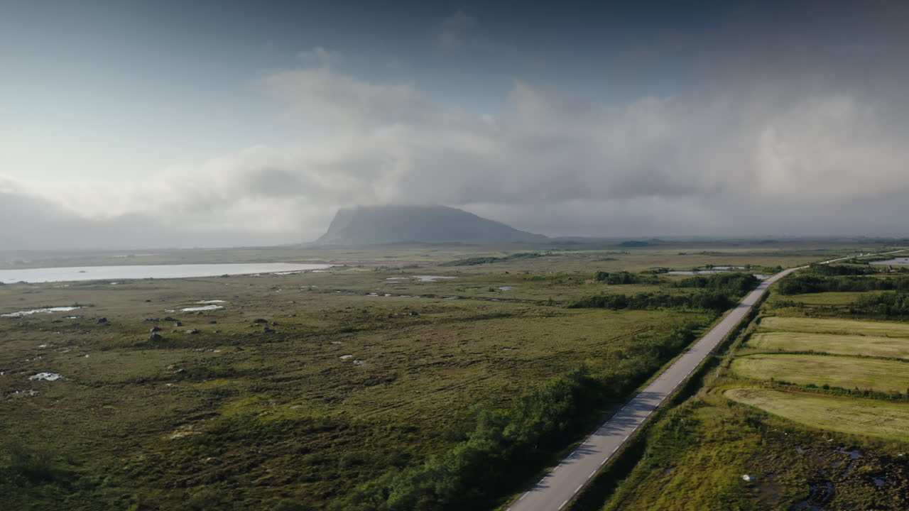 Lofoten Islands aerial landscape