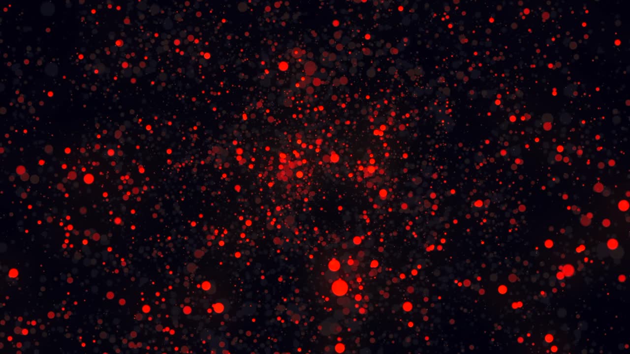 Red Particles on Dark Background