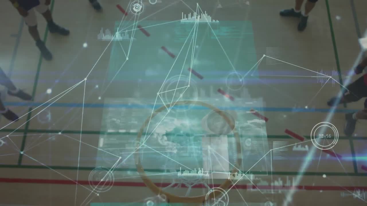 남성 농구 선수들의 다양한 그룹에 대한 연결 네트워크의 활성화