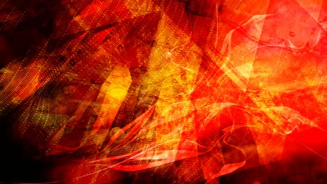 deep abstract geometric red and orange warm surface - 4k seamless loop motion background animation