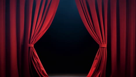 red stage curtains