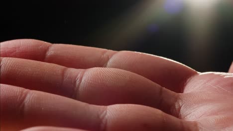 close-up of a human hand