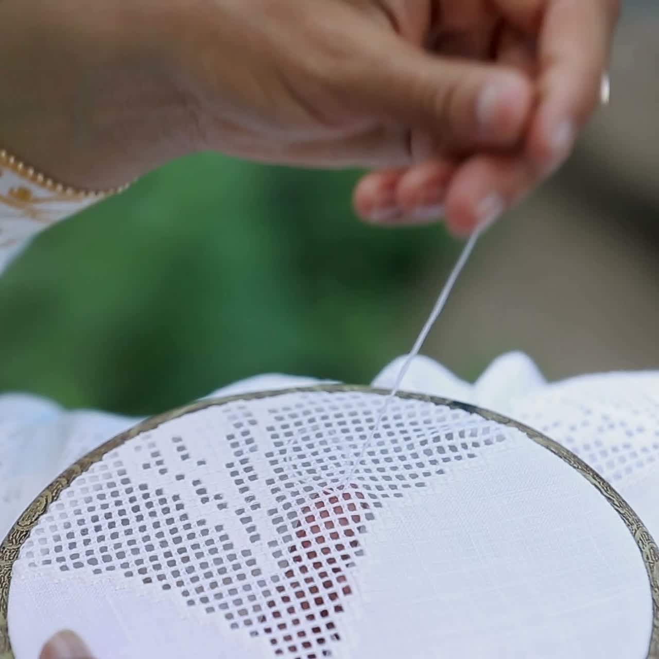 Hands Woman Embroidery Pattern